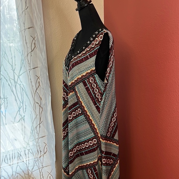 PerSeption Concept - Multicolor Sleeveless Maxi Dress Size 1X - Picture 6 of 10